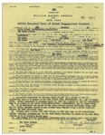 Two December 1958 Contracts Signed by Moe Howard, Who Signs Each ''3 Stooges by Moe Howard'' -- AGVA Contracts for Three Stooges Performances -- Each Measures 8.5'' x 11'', Very Good